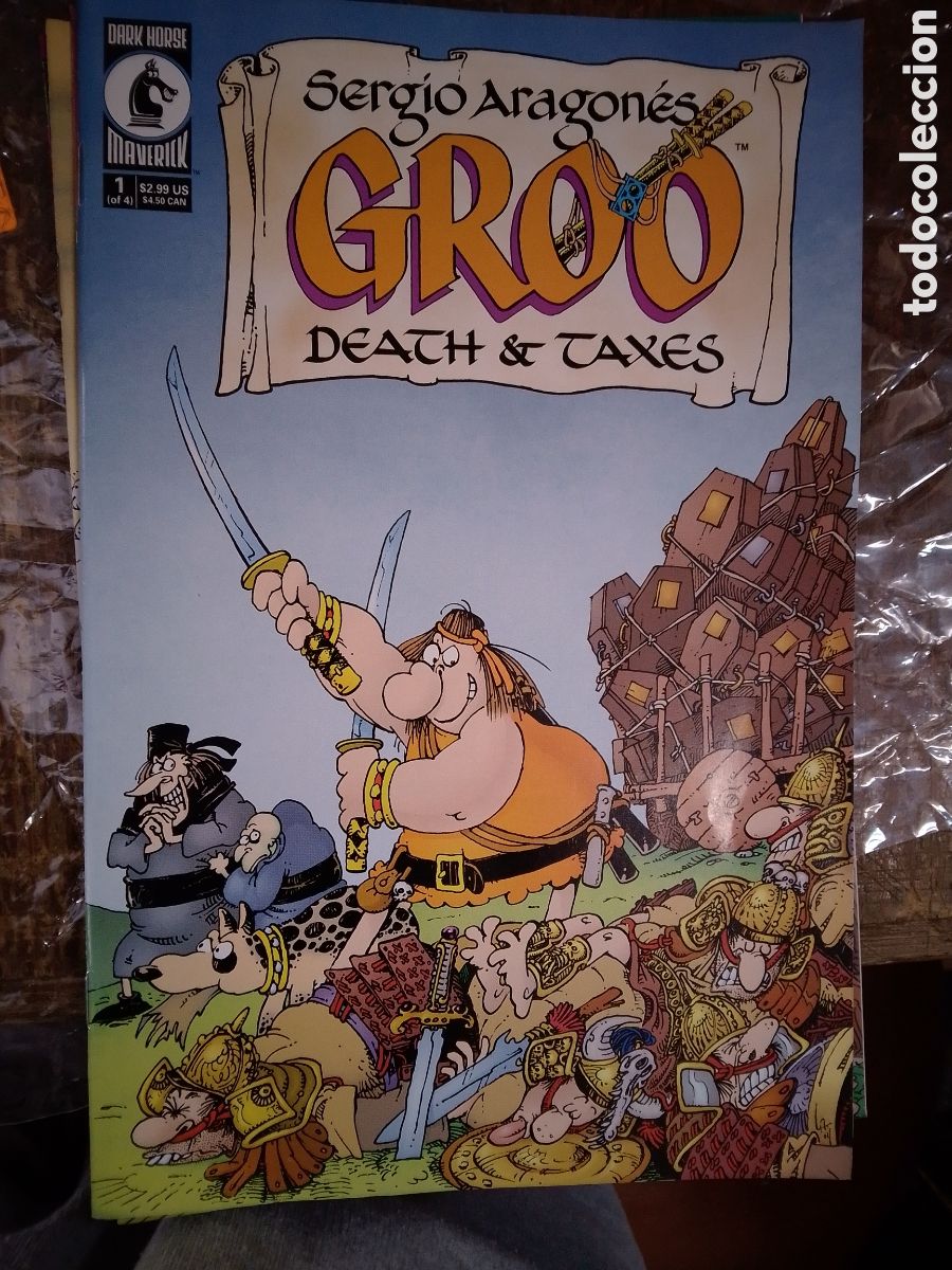Fumetti: GROO. DEATH & TAXES. 4 NUM. ARAGONES, SERGIO. INGLES. DARK HORSE MAVERICK. CANADA. 2001