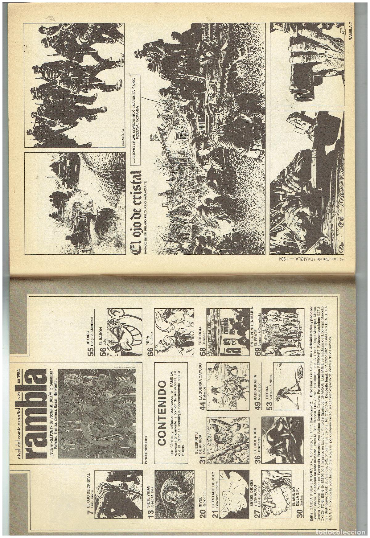 C&oacute;mics: RAMBLA . N&ordm; 20. JUL. 1984. (B/48.2 RUM) - Foto 3