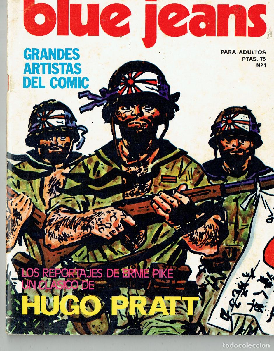 C&oacute;mics: BLUE JEANS. N&ordm; 1. GRANDES ARTISTAS DEL COMIC. HUGO PRATT. EDT. NUEVA FRONTERA, 1977.(B/48.2 RUM )