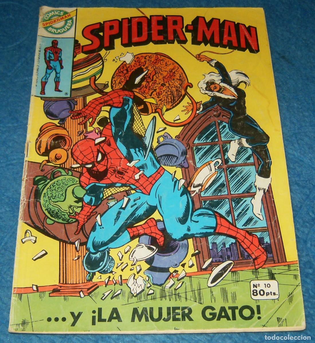 C&oacute;mics: SPIDERMAN N&uacute;mero 10 . BRUGUERA . INVITADA GATA NEGRA