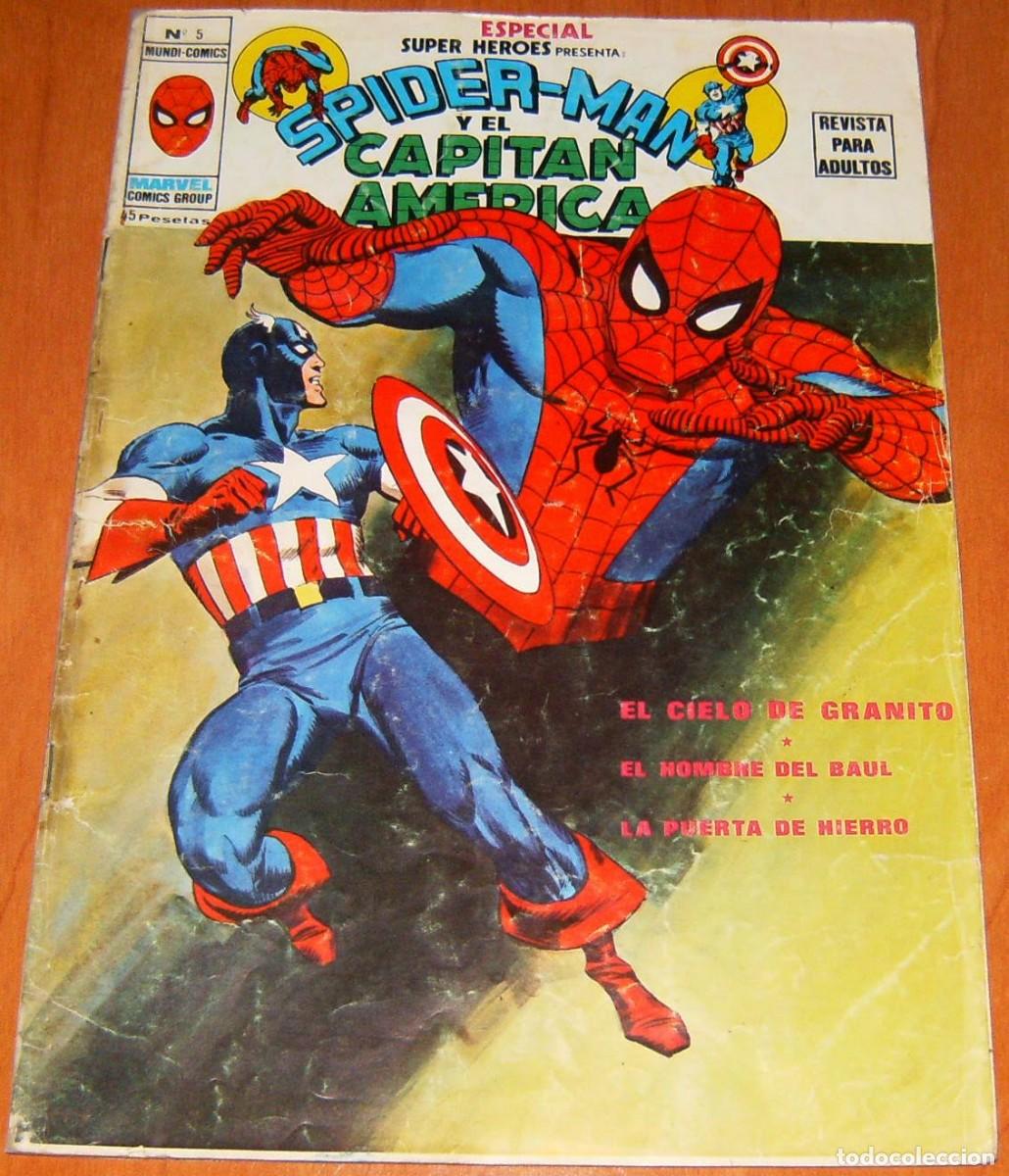 C&oacute;mics: SUPER HEROES PRESENTA SPIDERMAN N&uacute;mero 5 . SPIDERMAN Y CAPITAN AMERICA . VERTICE