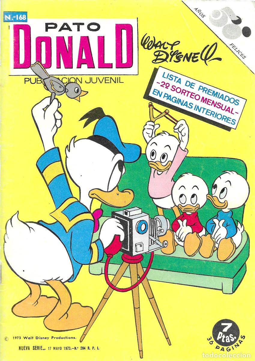 C&oacute;mics: Pato Donald. Publicaci&oacute;n Juvenil. N&ordm; 168