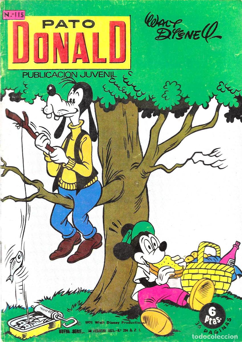 C&oacute;mics: Pato Donald. Publicaci&oacute;n Juvenil. N&ordm; 115