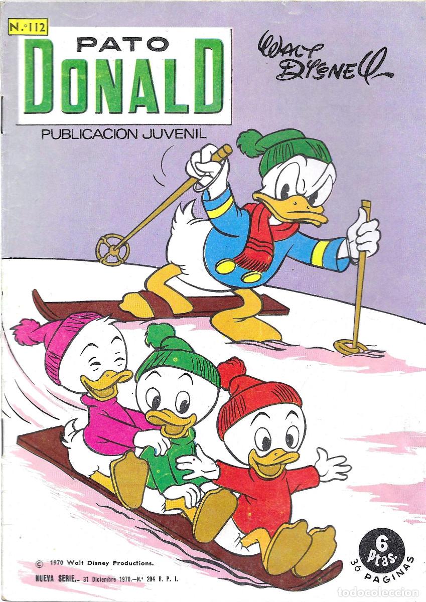 C&oacute;mics: Pato Donald. Publicaci&oacute;n Juvenil. N&ordm; 112
