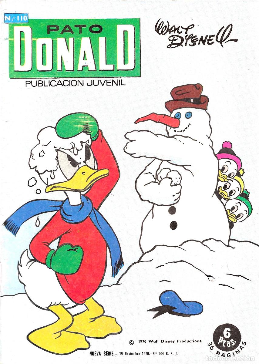 C&oacute;mics: Pato Donald. Publicaci&oacute;n Juvenil. N&ordm; 110