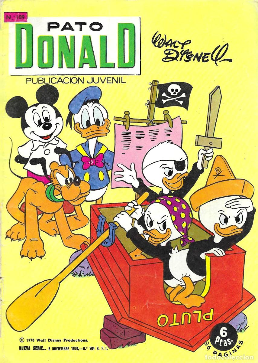 C&oacute;mics: Pato Donald. Publicaci&oacute;n Juvenil. N&ordm; 109
