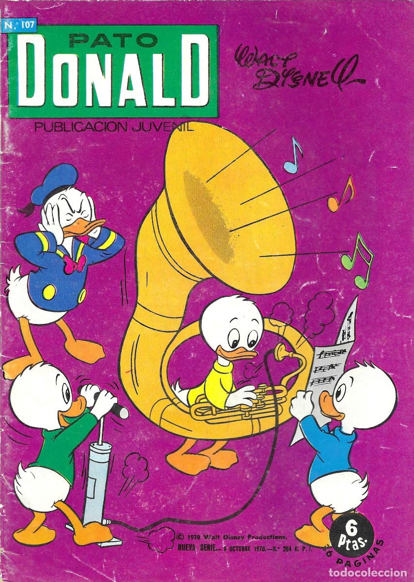 C&oacute;mics: Pato Donald. Publicaci&oacute;n Juvenil. N&ordm; 107