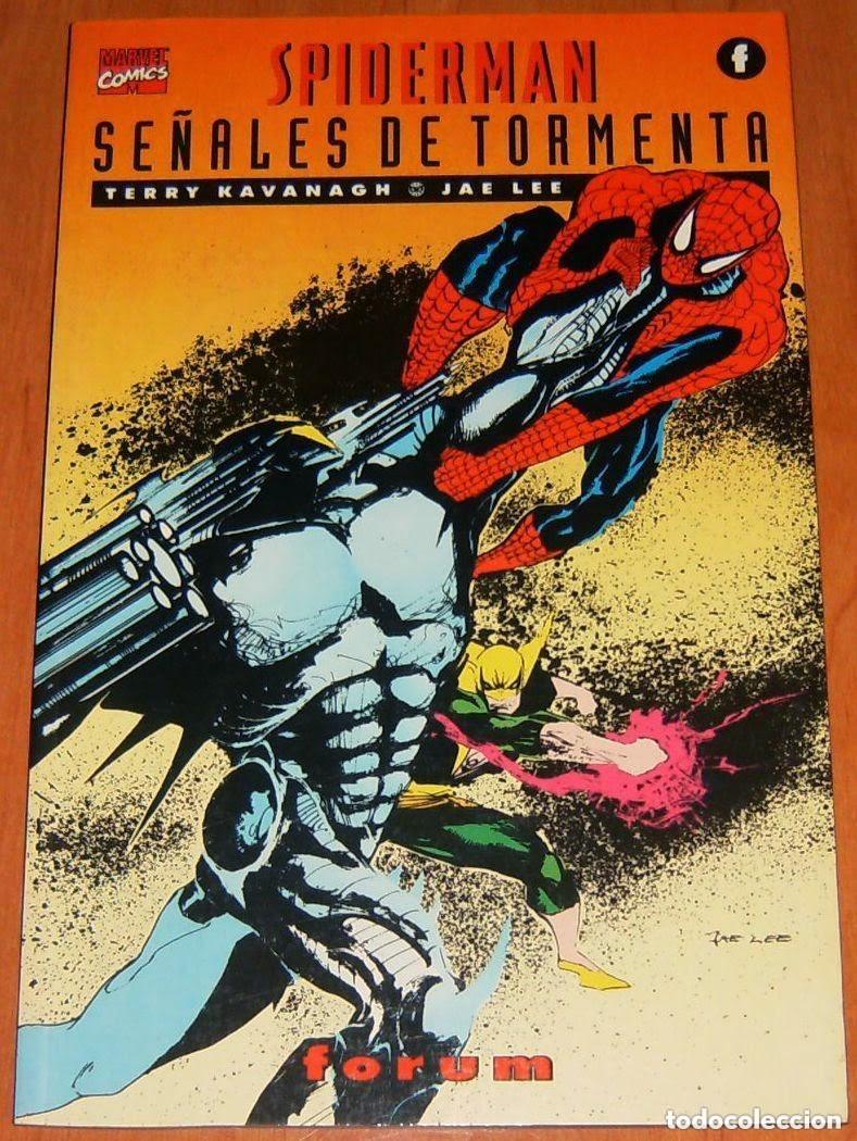 C&oacute;mics: SPIDERMAN Y PU&Ntilde;O DE HIERRO . SE&Ntilde;ALES DE TORMENTA . FORUM . FORMATO PRESTIGE