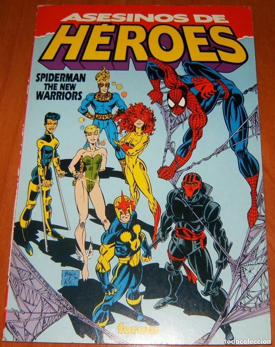 Comics: SPIDERMAN Y NEW WARRIORS . ASESINOS DE HEROES . FORUM . TOMO OBRA COMPLETA