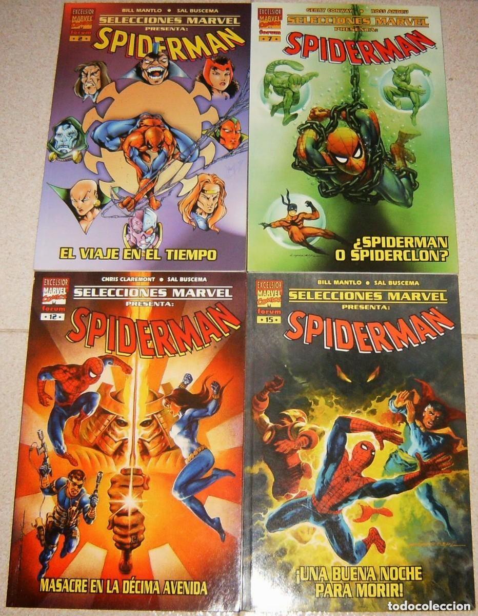 C&oacute;mics: SELECCIONES MARVEL SPIDERMAN . N&Uacute;MEROS 2 7 12 15 . FORUM . LOTE DE 4 TOMOS