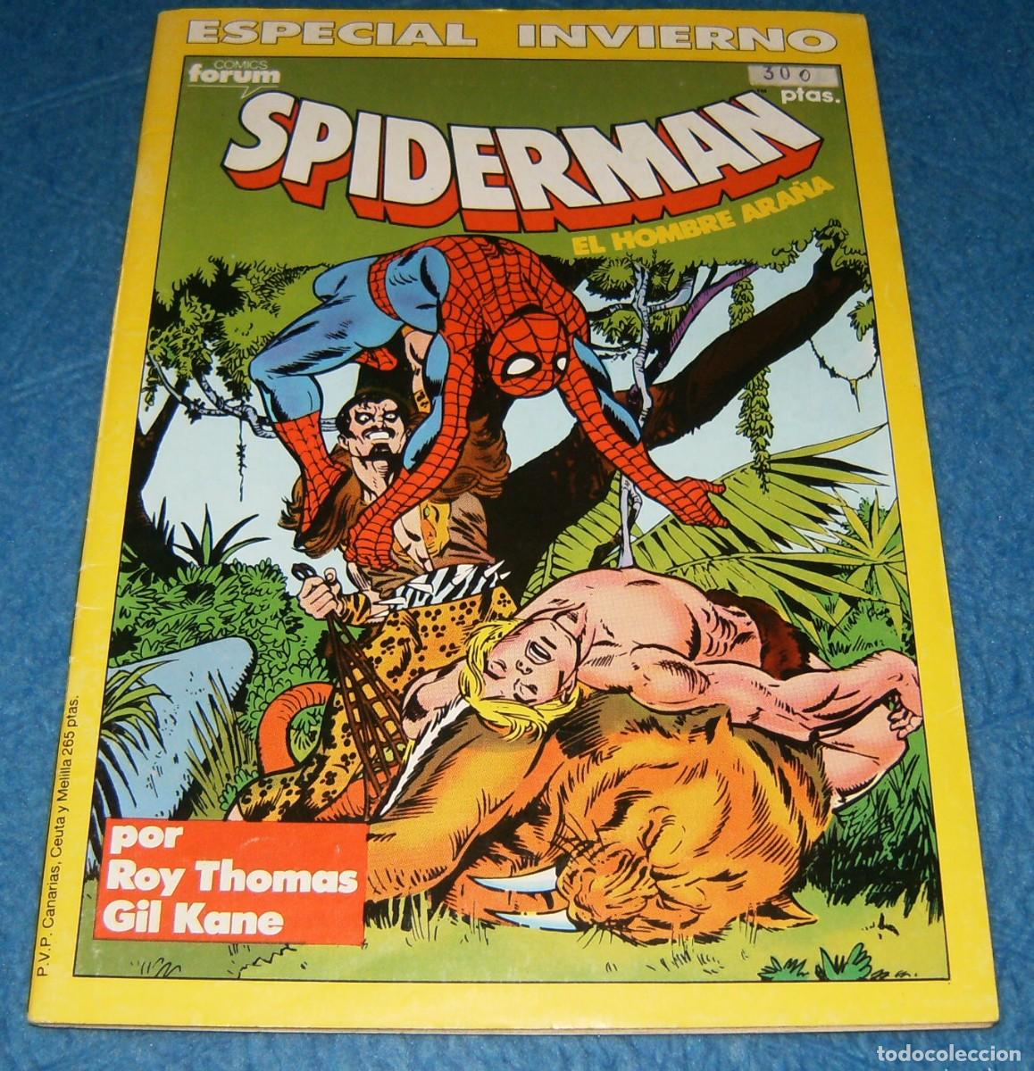 C&oacute;mics: SPIDERMAN ESPECIAL INVIERNO 1990 . FORUM . ROY THOMAS Y GIL KANE
