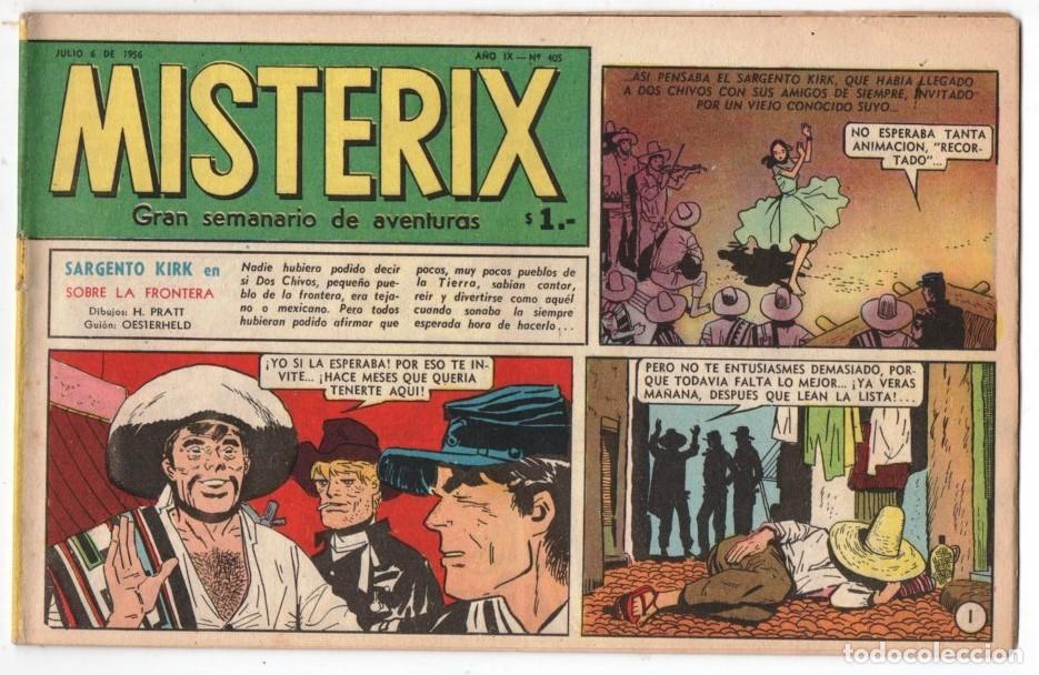 C&oacute;mics: 1956 MISTERIX # 405 SARGENTO KIRK, SOBRE LA FRONTERA- PRATT OESTERHELD SOLANO LOPEZ-FUERTE ARGENTINO