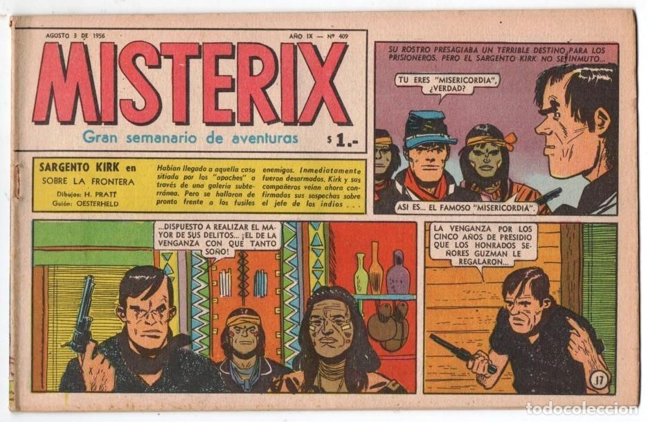 C&oacute;mics: 1956 MISTERIX # 409 SARGENTO KIRK, SOBRE LA FRONTERA- PRATT OESTERHELD SOLANO LOPEZ-FUERTE ARGENTINO