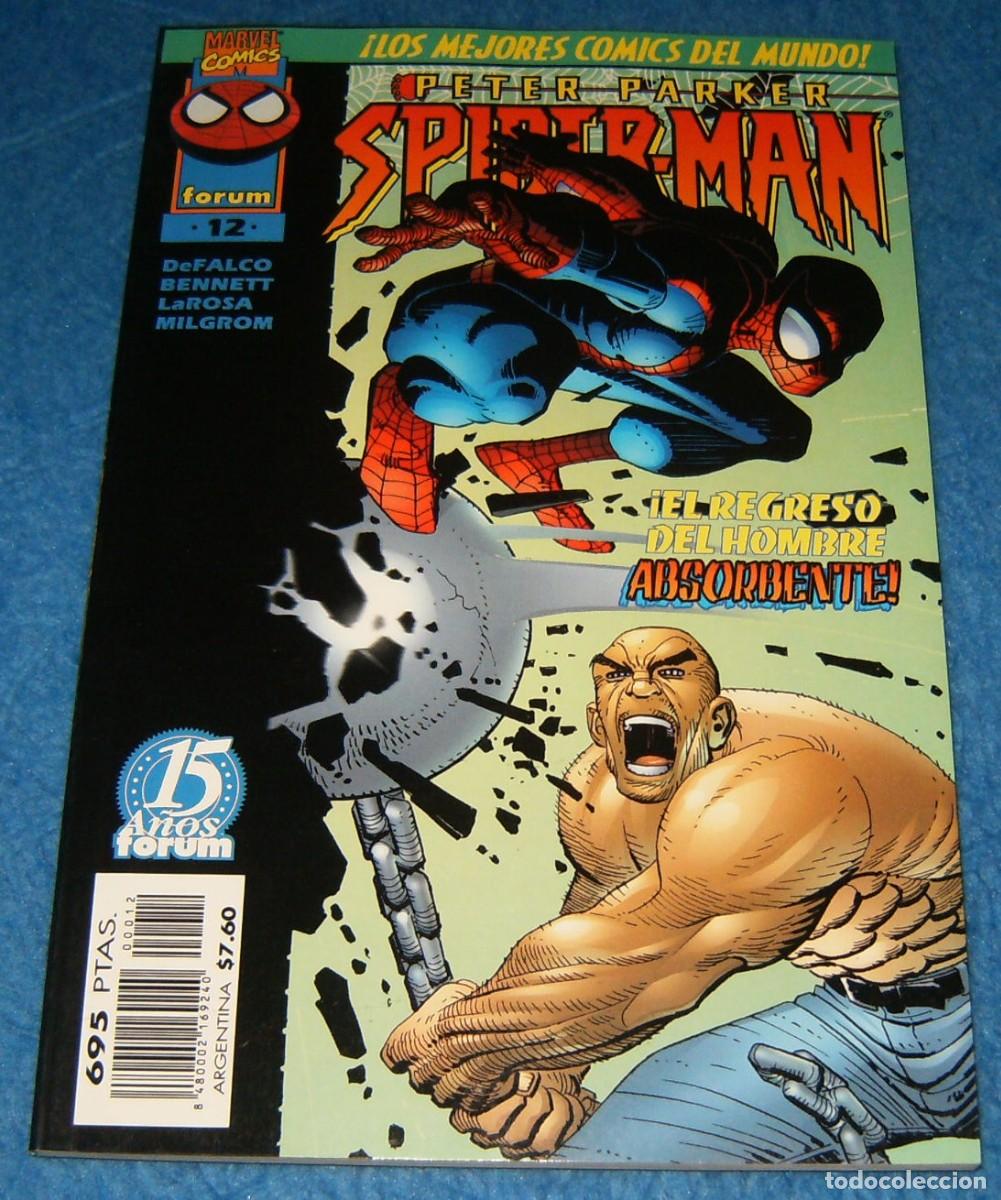C&oacute;mics: PETER PARKER SPIDERMAN volumen 1 n&uacute;mero 12 . HOMBRE ABSORVENTE . FORUM . TOMO LOMO NEGRO