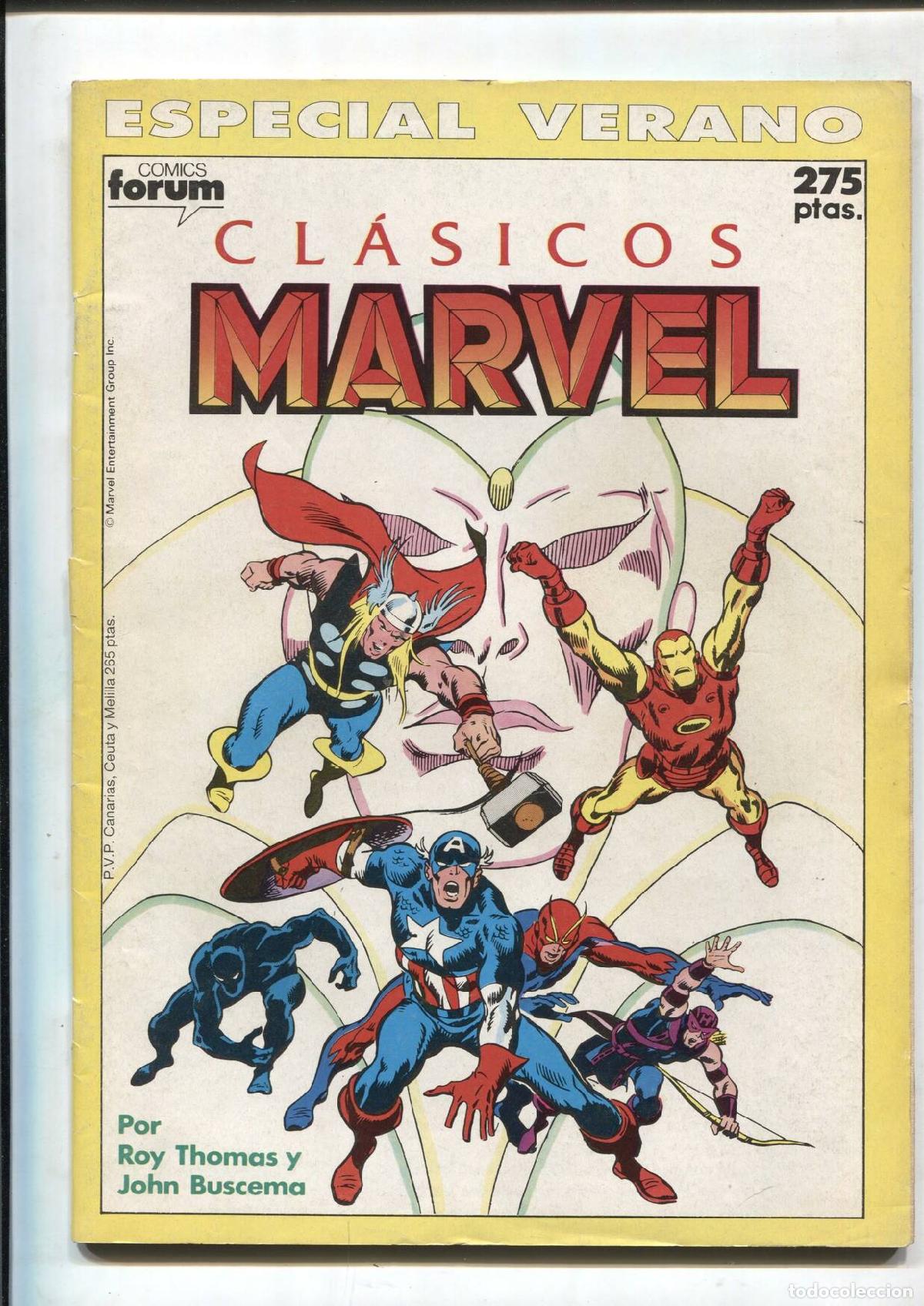 C&oacute;mics: Clasicos Marvel especial verano 1990: Los Vengadores (numerado 1 en trasera) - Roy Thomas - John Bus