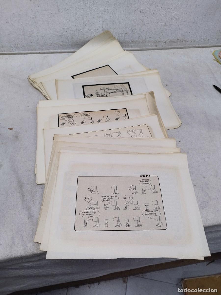 C&oacute;mics: Coleccion de 76 hojas con dibujos de copi tiras c&oacute;micas cesc. Recortes de diario?