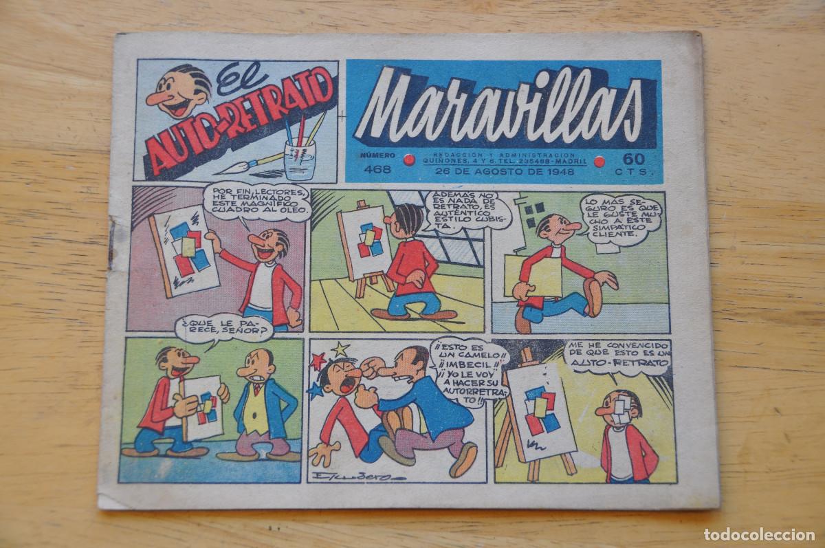 C&oacute;mics: COMIC - MARAVILLAS N&ordm;468 - EL AUTO-RETRATO - QUI&Ntilde;ONES 26 DE AGOSTO DE 1948