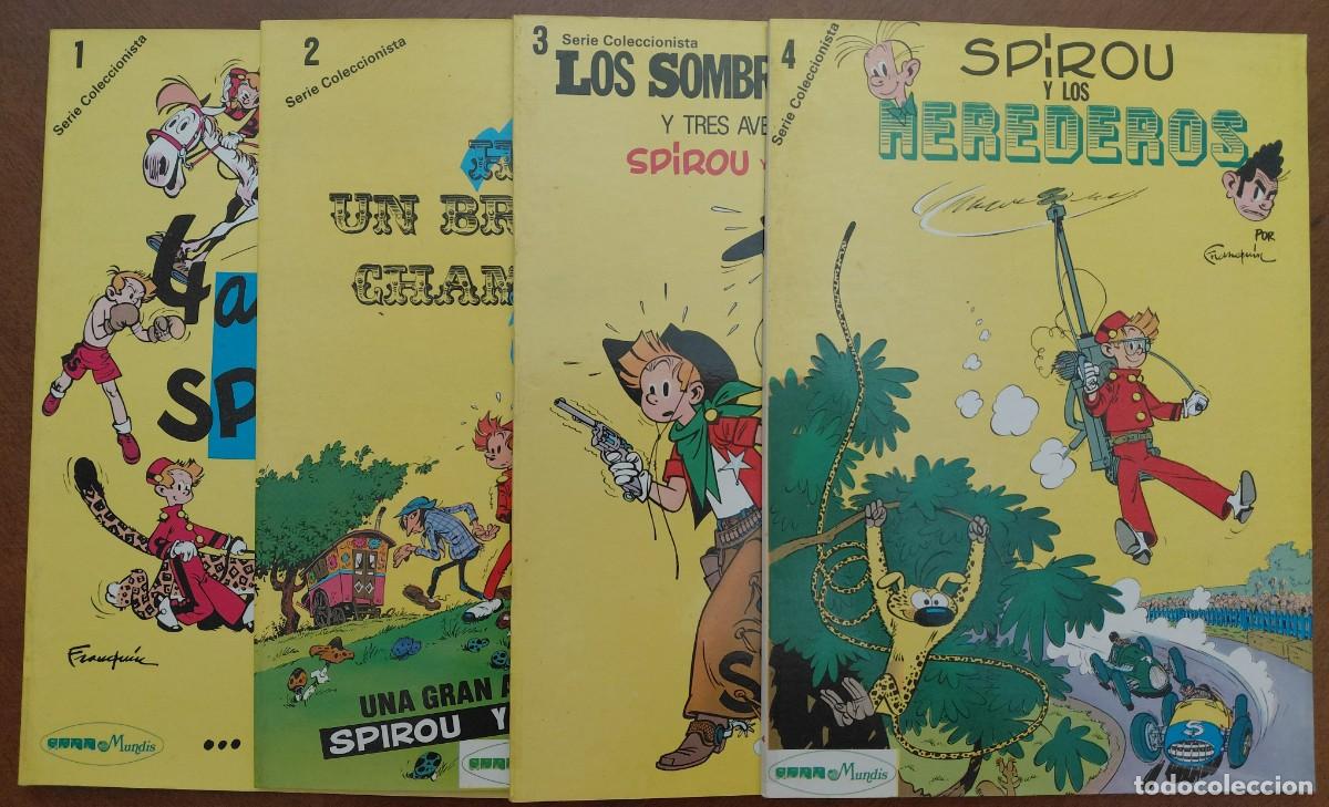 C&oacute;mics: SPIROU Y FANTASIO - SERIE COLECCIONISTA 4 TOMOS COMPLETA (MUNDIS S.A. EDITORA - 1979)