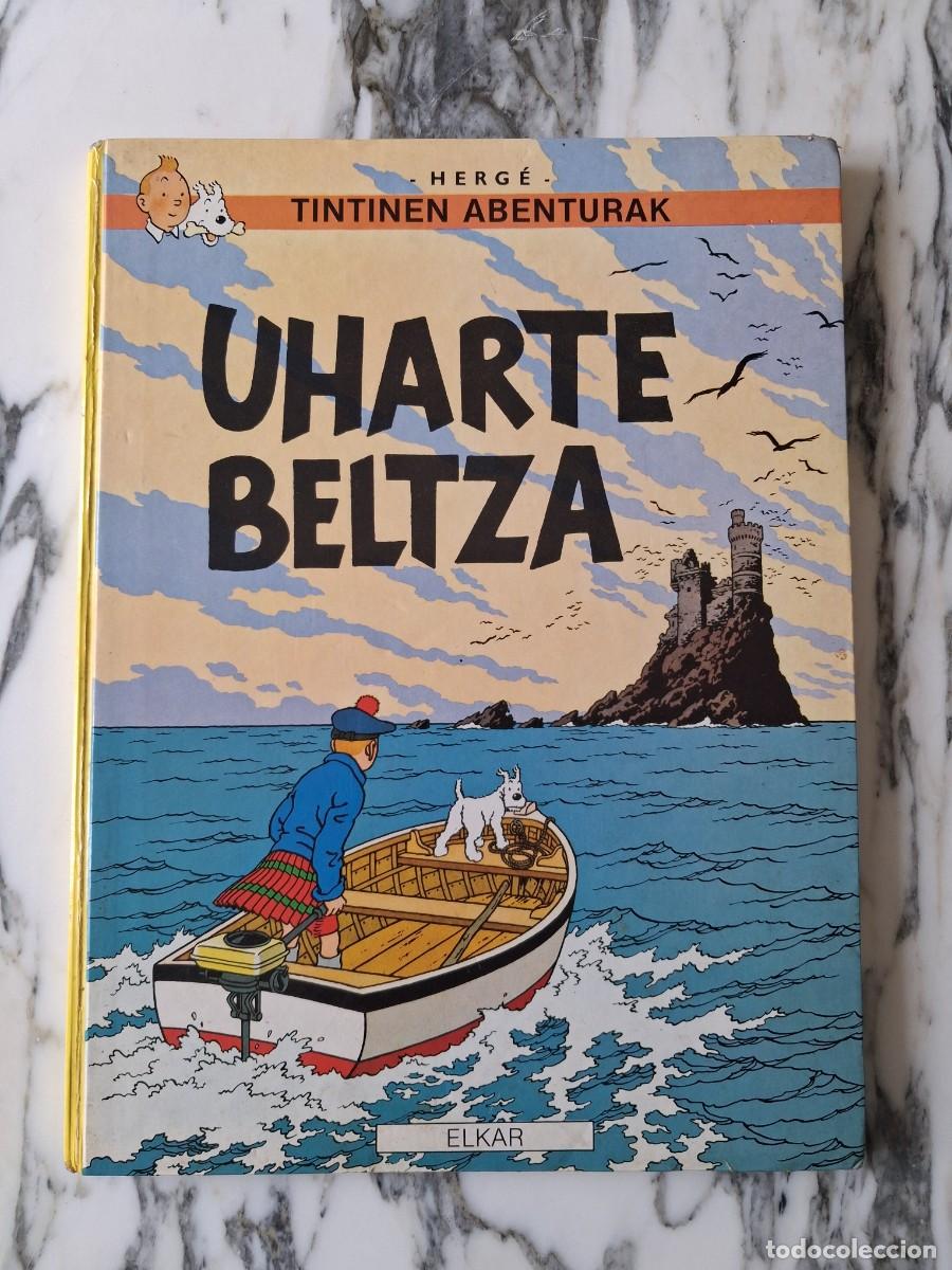 C&oacute;mics: TINT&Iacute;N - LA ISLA NEGRA - UHARTE BELTZA - HERG&Eacute; - EUSKERA - VASCO - ELKAR - PRIMERA EDICI&Oacute;N - 1986