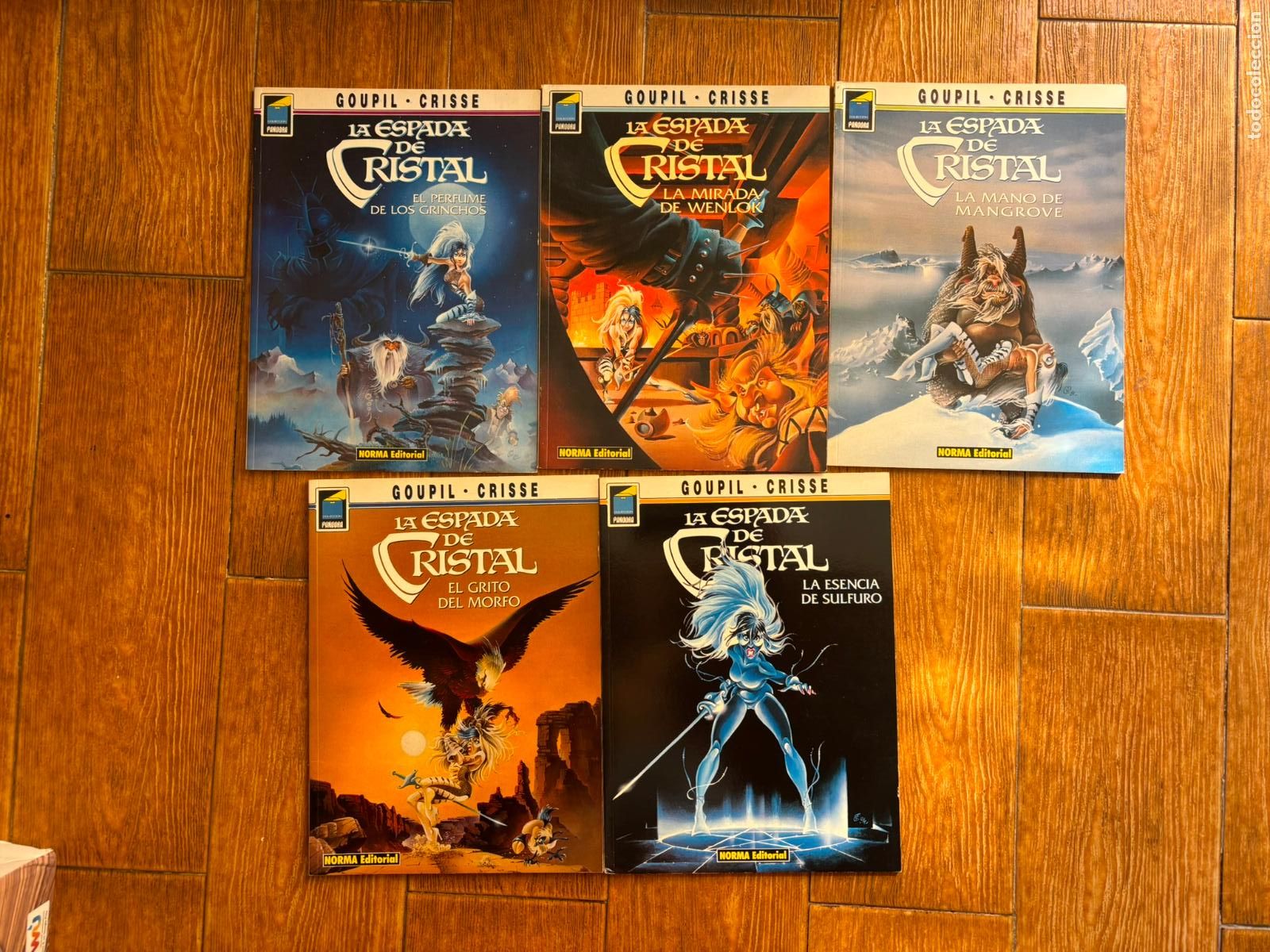 C&oacute;mics: LA ESPADA DE CRISTAL NORMA EDITORIAL COLECCION COMPLETA DE 5 N&Uacute;MEROS NORMA EDITORIAL PANDORA