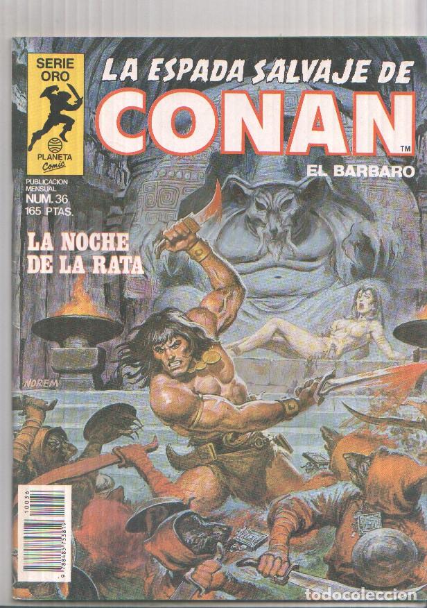 Comics : La Espada Salvaje de Conan 1&ordf; edicion numero 36 La noche de la rata - varios