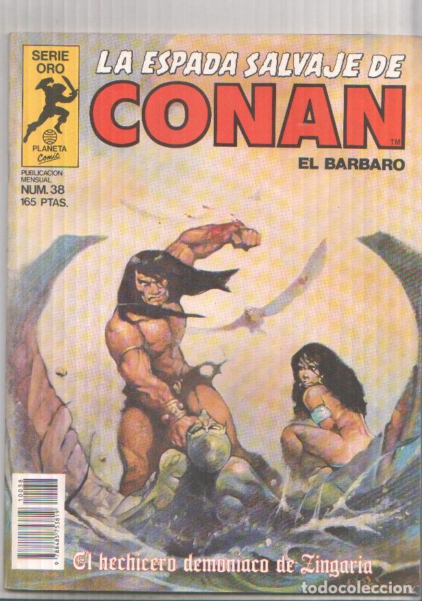 C&oacute;mics: La Espada Salvaje de Conan 1&ordf; edicion numero 38: El hechicero demoniaco de Zingaria - varios