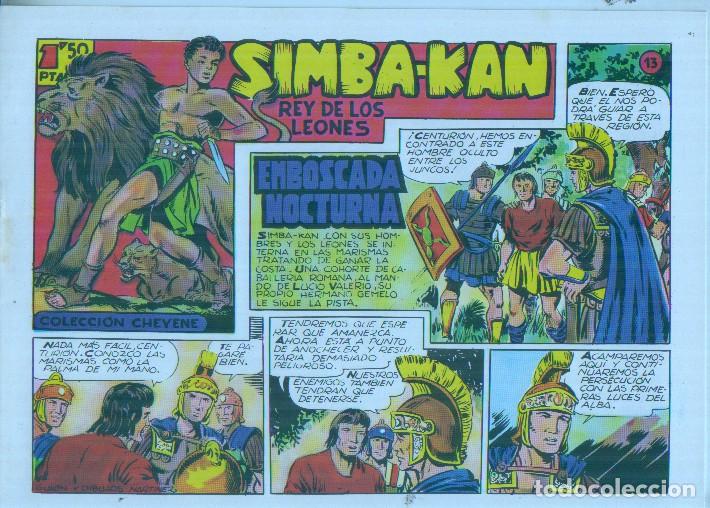 C&oacute;mics: Facsimil: Simba Kan rey de los leones numero 13 Emboscada nocturna - Martinez Osete