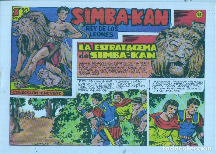 Comics: Facsimil: Simba Kan rey de los leones numero 15 La estratagema de Simba Kan - Martinez Osete
