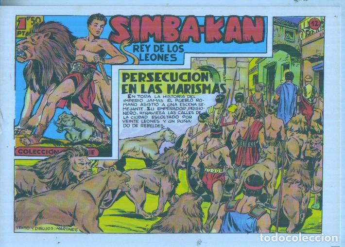 Comics: Facsimil: Simba Kan rey de los leones numero 12: Persecucion en las marismas - Martinez Osete
