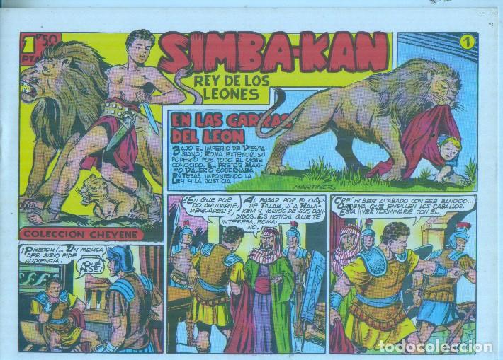 Comics: Facsimil: Simba Kan rey de los leones numero 01: En las garrass del leon - Martinez Osete