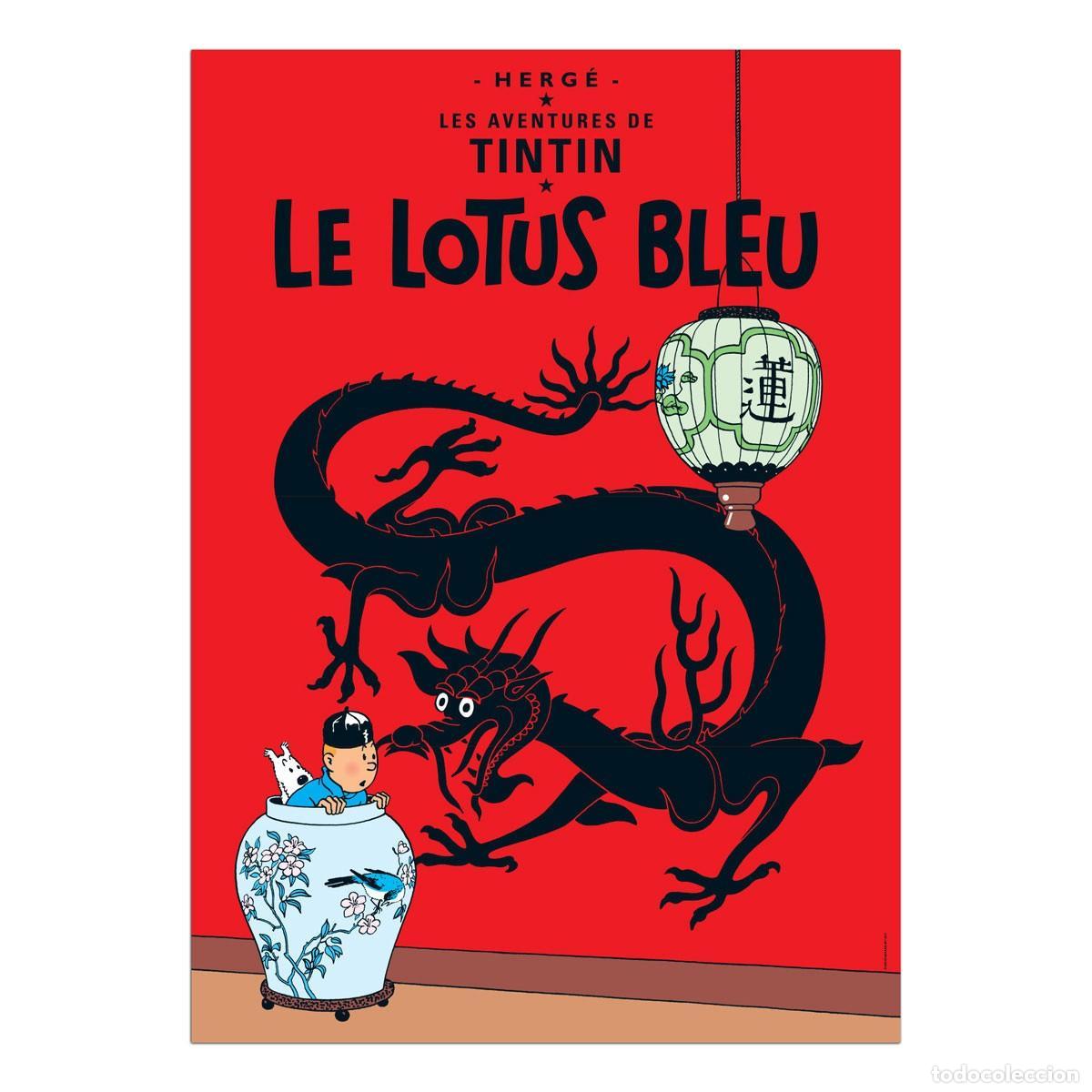 Comics: Poster oficial de Tintin: Le lotus bleu 70X50cm (ref. #22040) - Varios