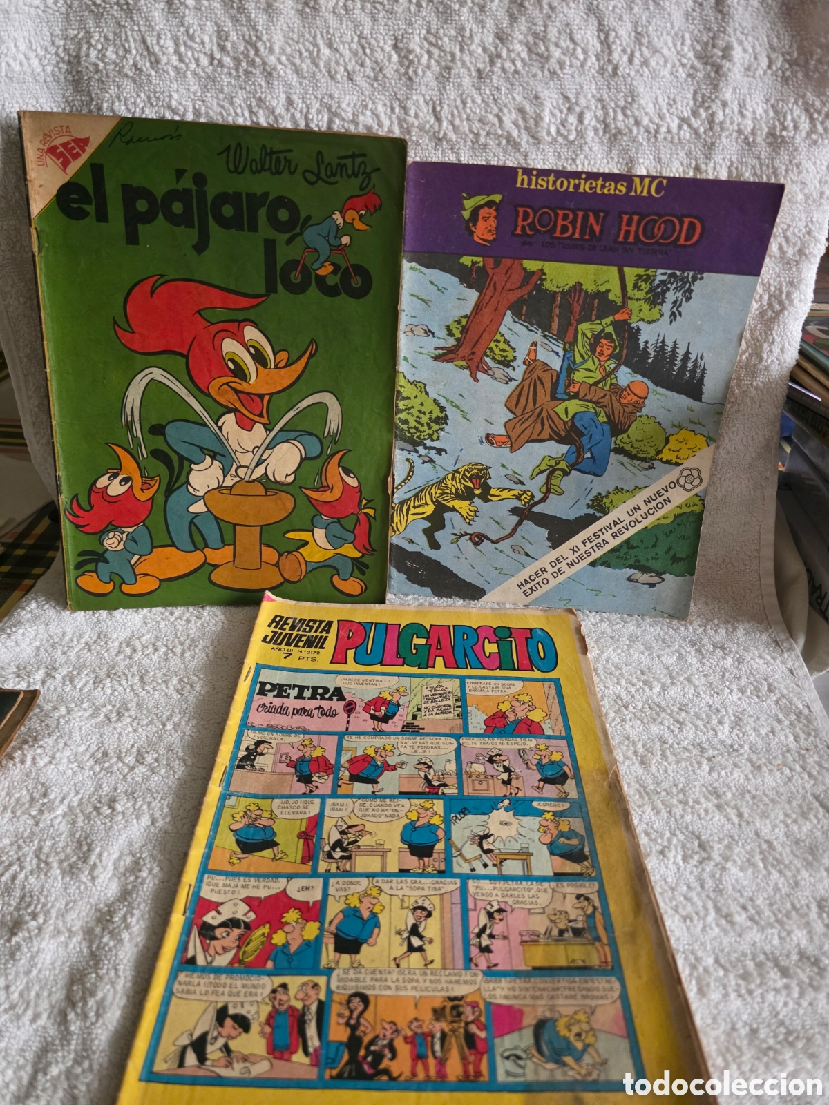C&oacute;mics: PULGARCITO / ROBIN HOOD / EL P&Aacute;JARO LOCO - A&Ntilde;OS 50
