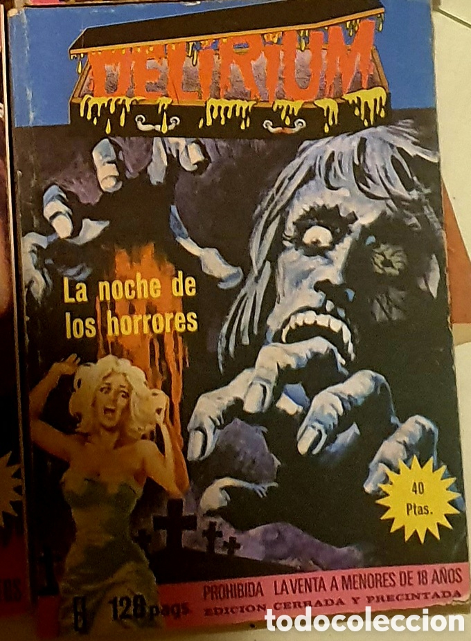 C&oacute;mics: DELIRIUM N&ordm; 7- ( LA NOCHE DE LOS HORRORES)- EDICIONES ELVIBERIA- A&Ntilde;O 1976.