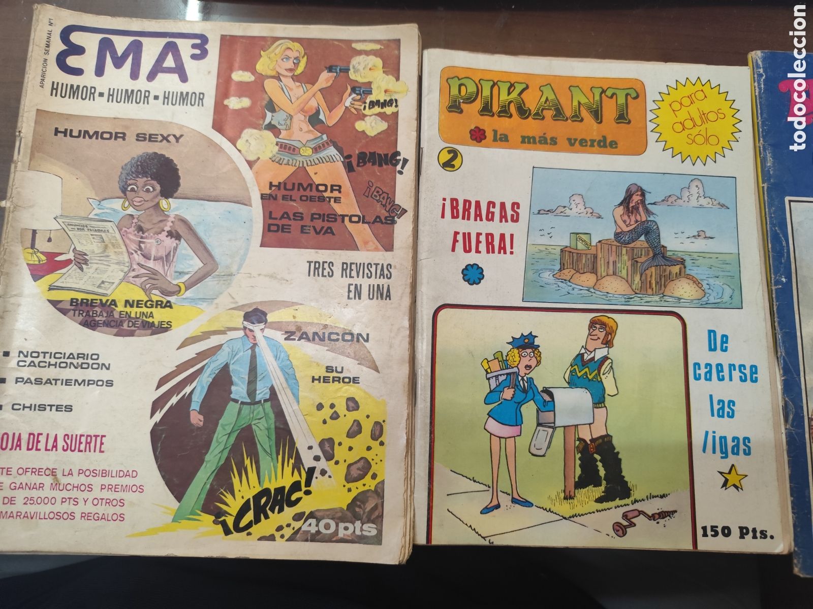 C&oacute;mics: Lote 3 ejemplares comic er&oacute;tico a&ntilde;os 70-80. No se venden sueltas
