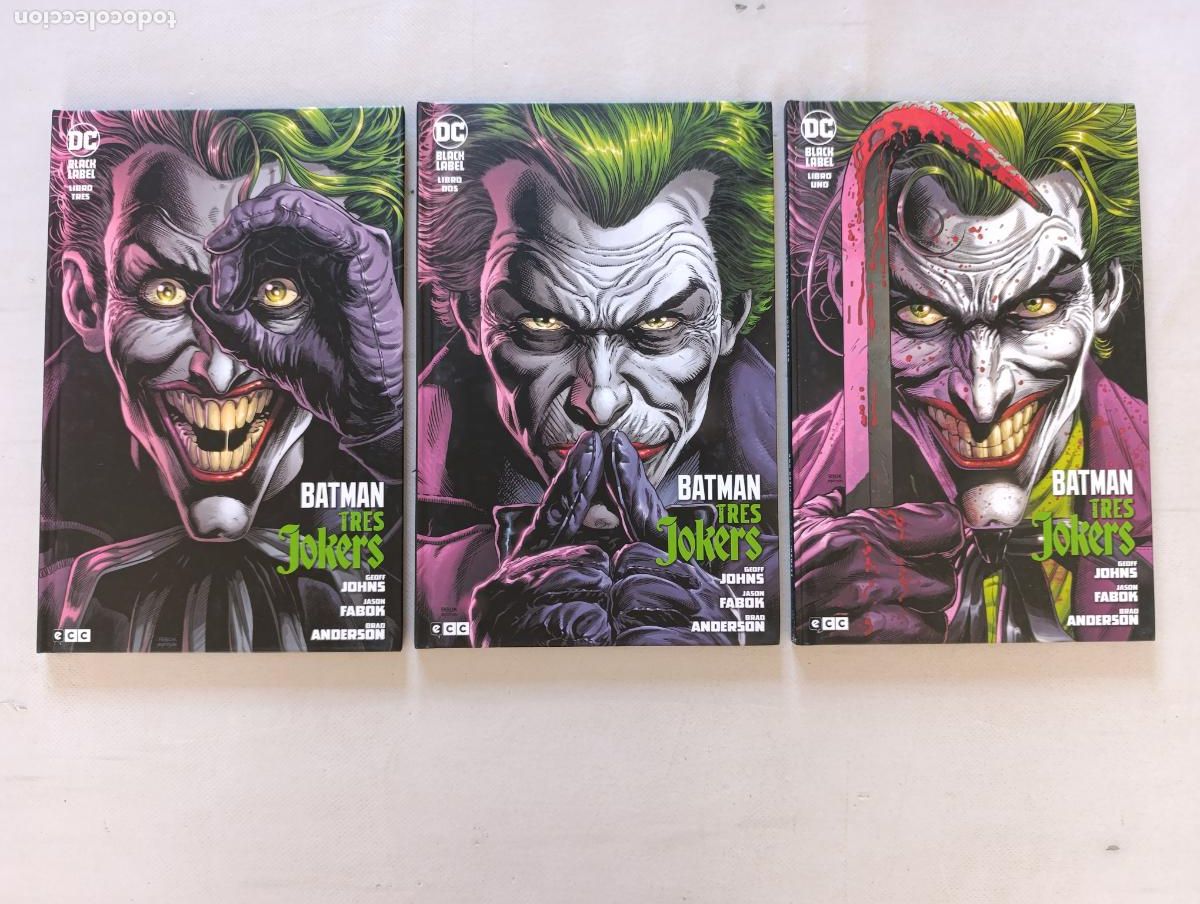 C&oacute;mics: TRES JOKERS COMPLETA - N&ordm; 1, 2 Y 3 - GEOFF JOHNS - DC BLACK LABEL - ECC - TAPA DURA (038w)