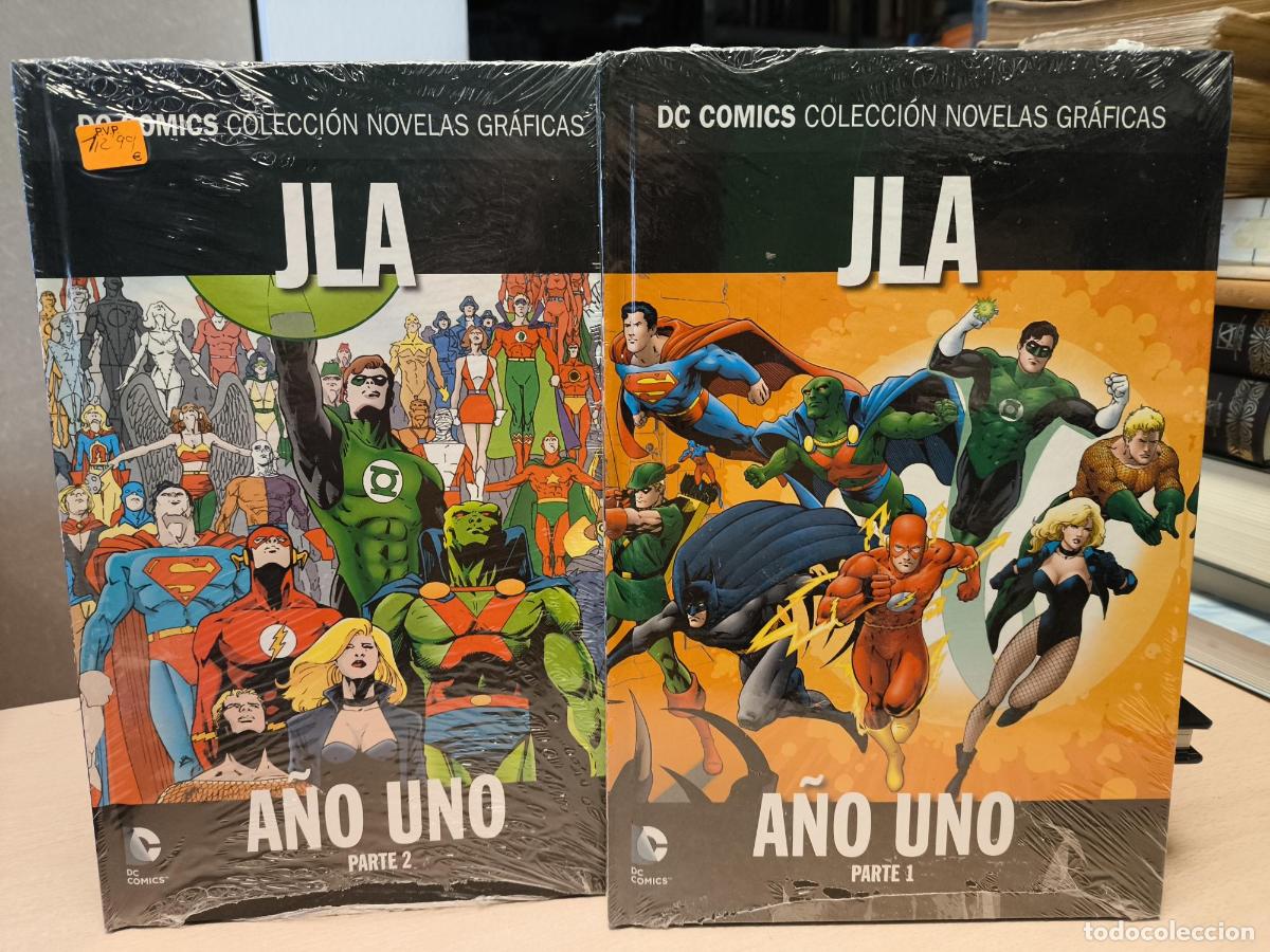 C&oacute;mics: JLA A&Ntilde;O UNO (2 TOMOS) - DC COMICS NOVELAS GRAFICAS N&ordm; 10 Y 11 / ECC SALVAT - NUEVO PRECINTADO - MARK