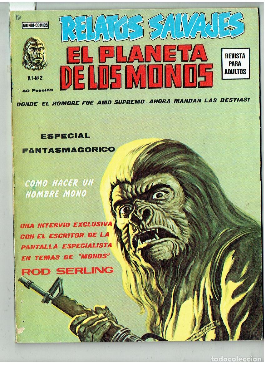 C&oacute;mics: RELATOS SALVAJES. V.1 - N&ordm; 2. EL PLANETA DE LOS MONOS. MUNDI COMICS. 1974.(B/48.3 RUM)