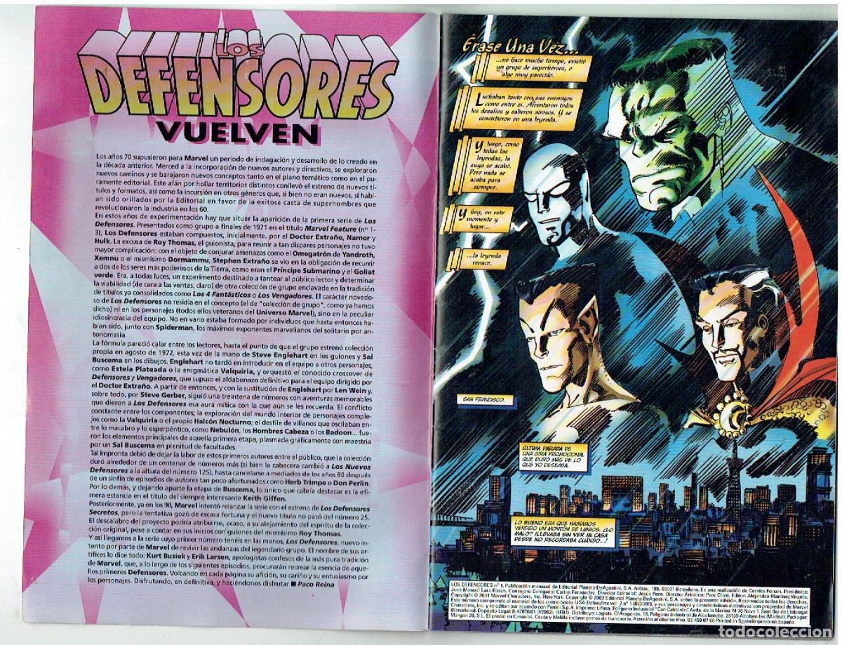 C&oacute;mics: LOS DEFENSORES. N&ordm; 1. FORUM, 2002. (B/55.1 RUM) - Foto 2