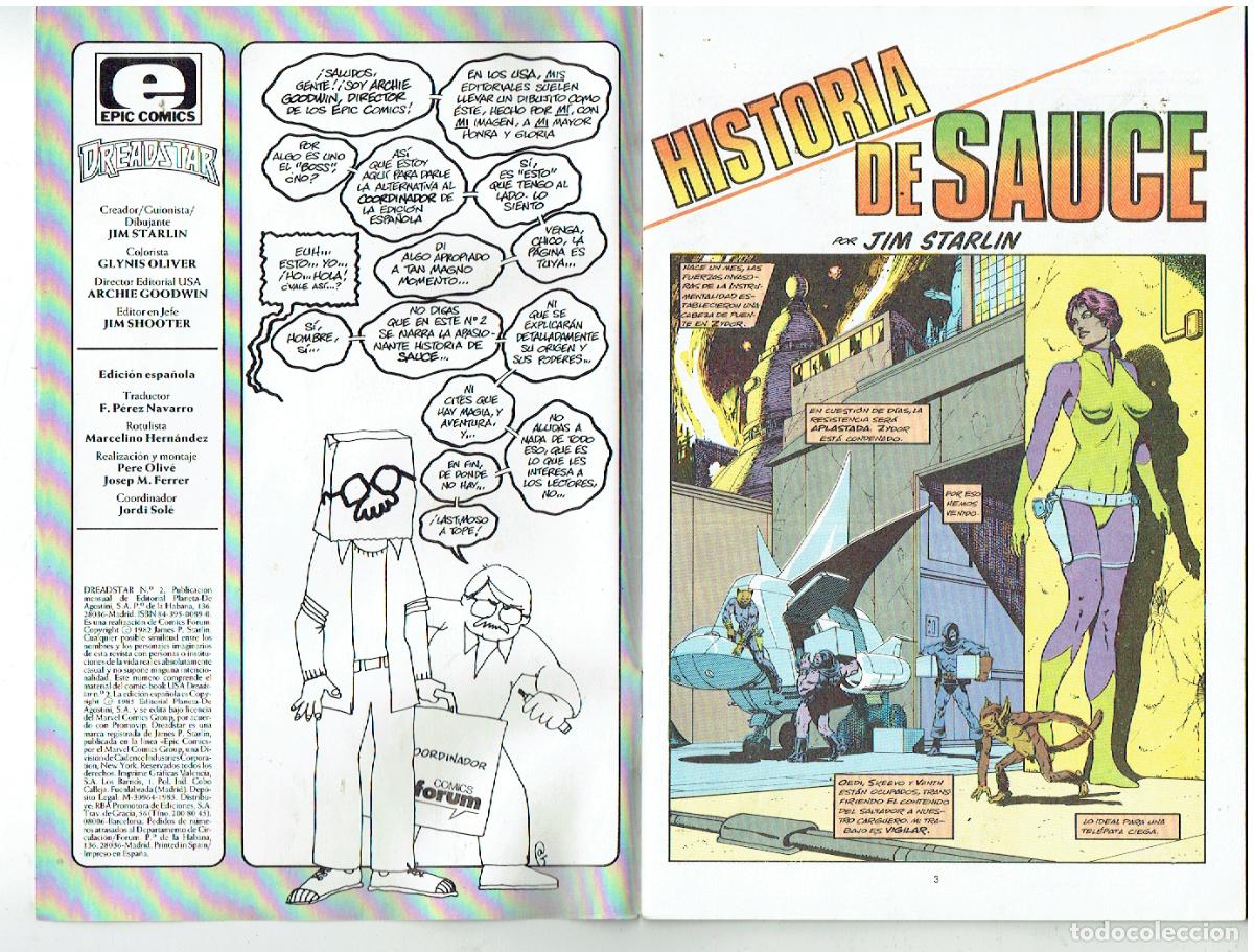 C&oacute;mics: DREADSTAR. N&ordm; 2. EPIC COMICS. (B/55.1 RUM) - Foto 2