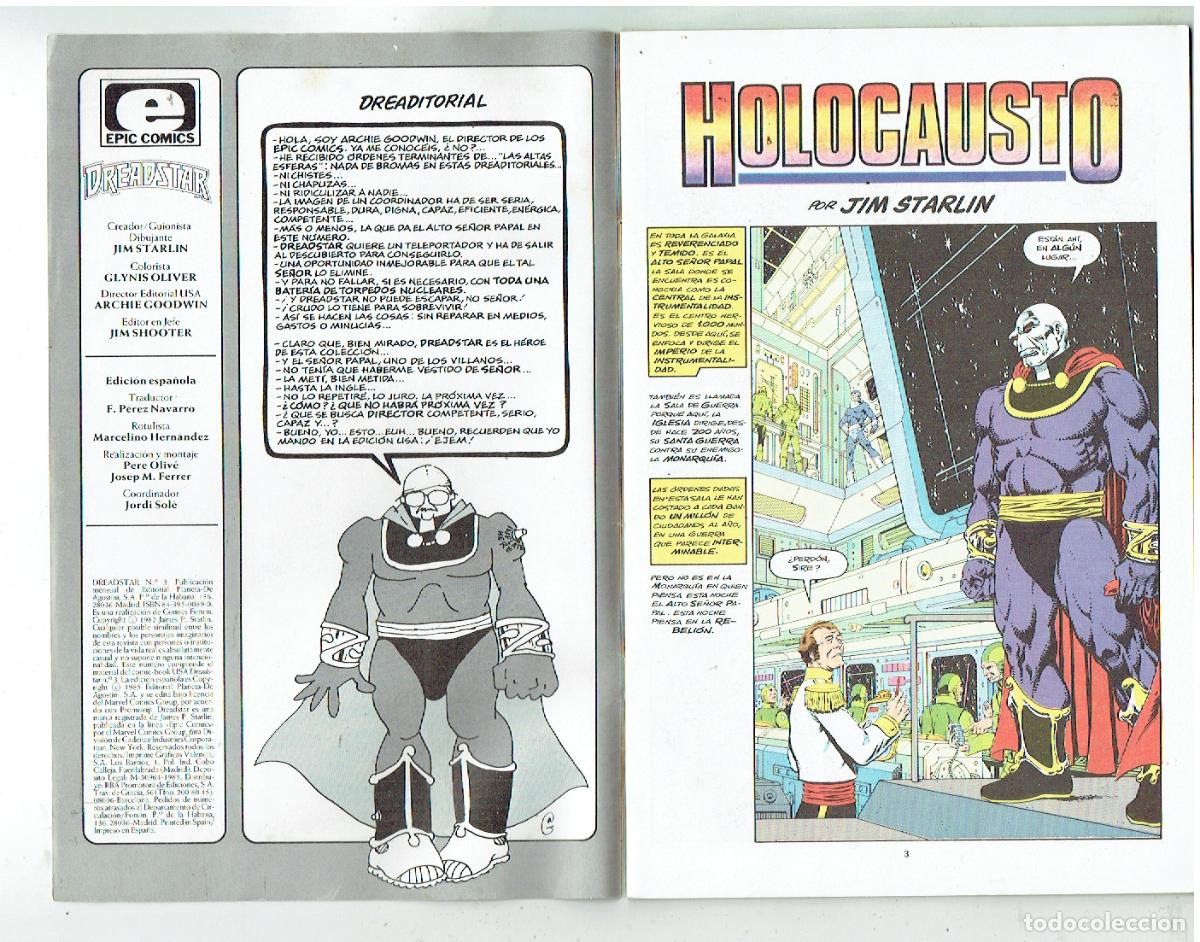 C&oacute;mics: DREADSTAR. N&ordm; 3. JIM STARLIN. EPIC COMICS. (B/55.1 RUM) - Foto 2