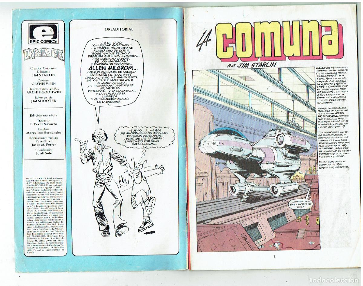 C&oacute;mics: DREADSTAR. N&ordm; 5. JIM STARLIN. EPIC COMICS. (B/55.1 RUM) - Foto 2