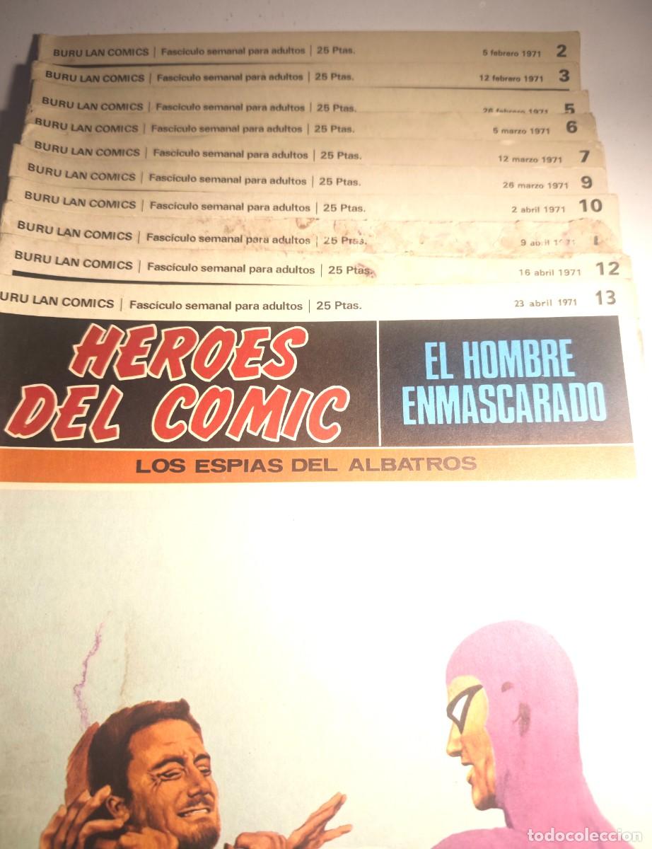 C&oacute;mics: Lote de 20 fasc&iacute;culos originales de El Hombre Enmascarado, pertenecientes a la m&iacute;tica colecci&oacute;n H&eacute;ro