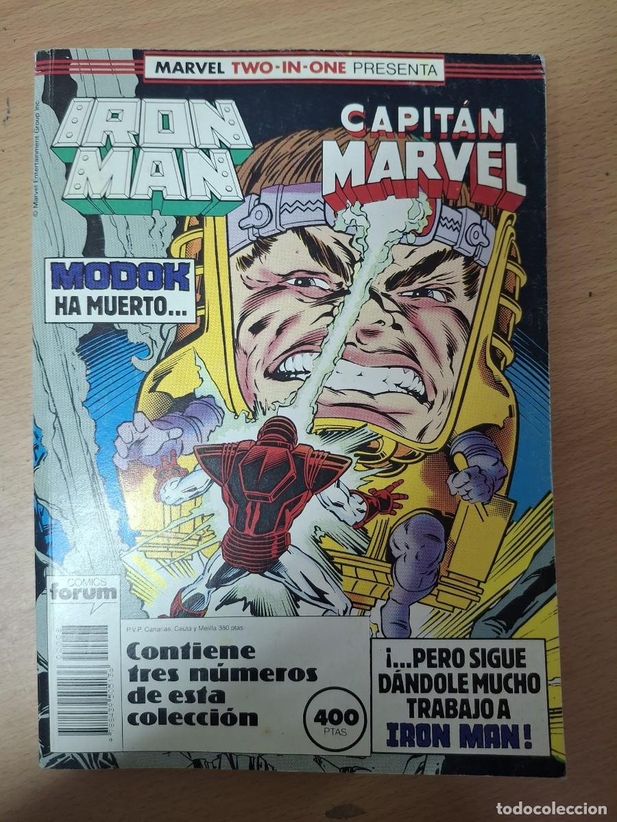 C&oacute;mics: COMIC MARVEL TWO IN ONE IRON MAN CAPITAN MARVEL NUMEROS 47 , 48 , 49 RETAPADO FORUM