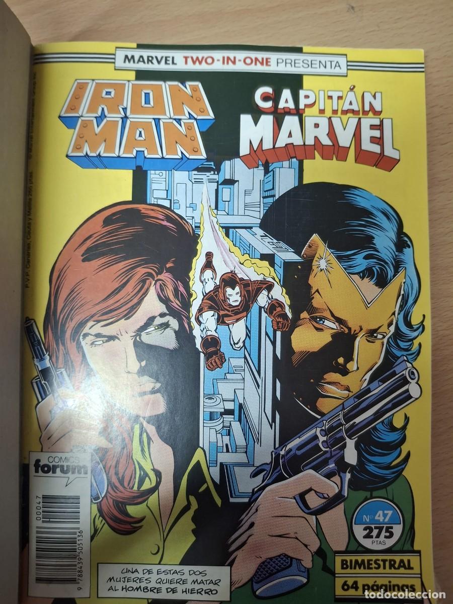 C&oacute;mics: COMIC MARVEL TWO IN ONE IRON MAN CAPITAN MARVEL NUMEROS 47 , 48 , 49 RETAPADO FORUM - Foto 2
