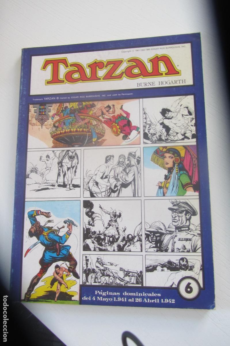 C&oacute;mics: TARZ&Aacute;N N&ordm; 6 / BURNE HOGARTH / GRANDES CL&Aacute;SICOS DE LOS C&Oacute;MICS DEL PASADO VOLUMEN VEINTIOCHO ARX17