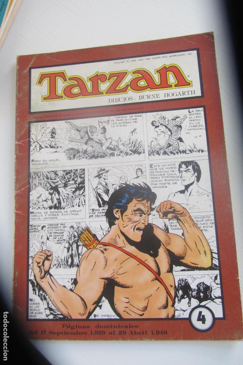 C&oacute;mics: TARZ&Aacute;N N&ordm; 4 / BURNE HOGARTH / GRANDES CL&Aacute;SICOS DE LOS C&Oacute;MICS DEL PASADO VOLUMEN 19 ARX17