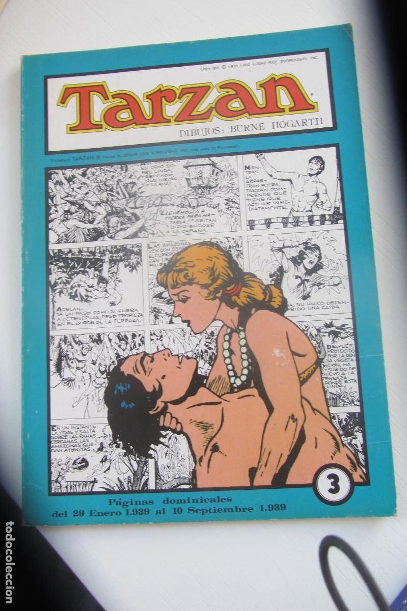 C&oacute;mics: TARZ&Aacute;N N&ordm; 3 / BURNE HOGARTH / GRANDES CL&Aacute;SICOS DE LOS C&Oacute;MICS DEL PASADO VOLUMEN 18 ARX17