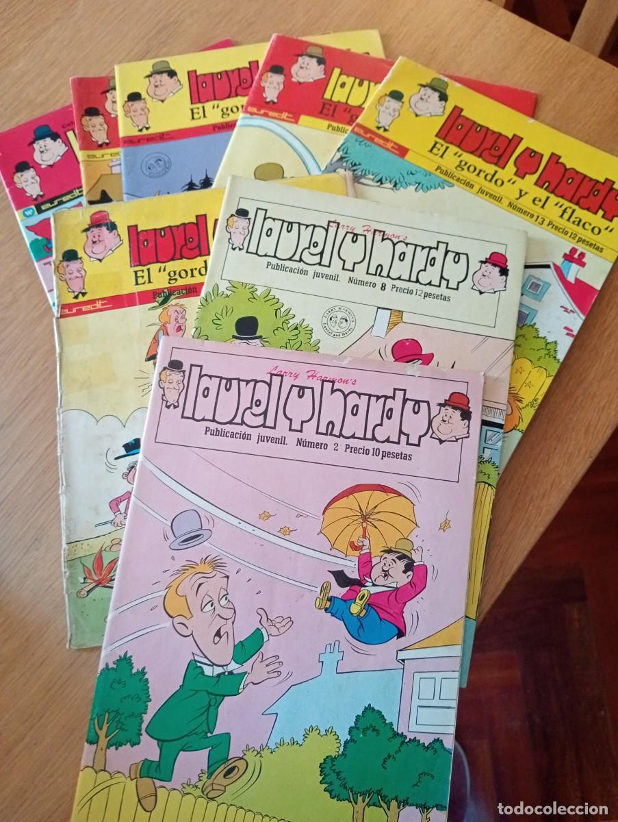 Comics: LOTE CON 8 EJEMPLARES DE LAUREL Y HARDY (DE 101). GRAPA. EUREDIT. 1971 &ndash; 74.