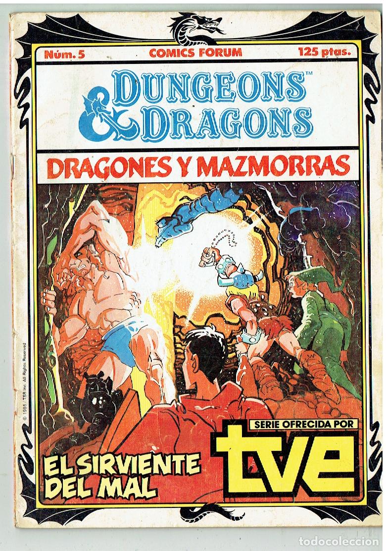 C&oacute;mics: DUNGEONS & DRAGONS. DRAGONES Y MAZMORRAS. N&ordm; 5. EL SIRVIENTE DEL MAL. FORUM. 1985(B/56.1 RUM)