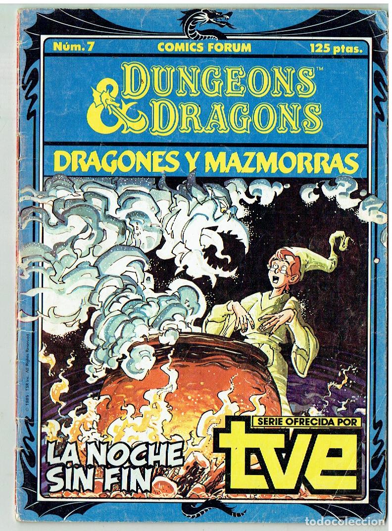 C&oacute;mics: DUNGEONS & DRAGONS. DRAGONES Y MAZMORRAS. N&ordm; 7. LA NOCHE SIN FIN. FORUM. 1985(B/56.1 RUM)